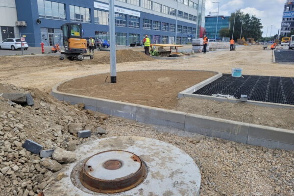 Projekt Przestrzeni i ogrodu przy sklepie Kaufland